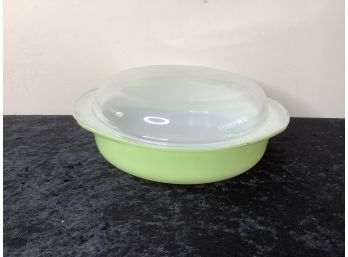 Green Pyrex Casserole Dish
