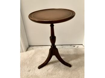 Antique Imperial Leather Top Side Table