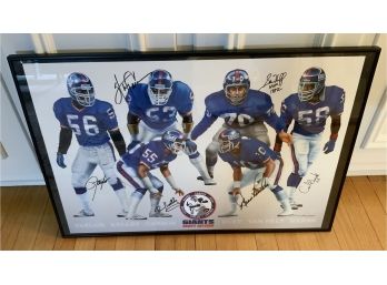 New York Giants Heavy Hitters Poster ~ Signed ~ Lawrence Taylor, Carl Banks & More