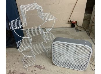 Box Fan  From Holmes & Metal  Plant Stand