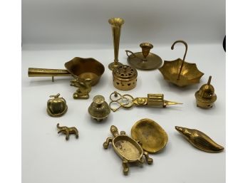 Nice Brass Lot Including Very Cool Turtle Box
