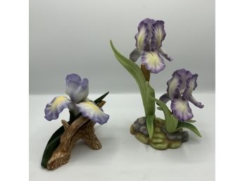 2 Porcelain Flowers By Andrea