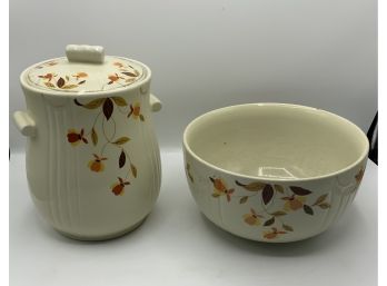 Halls Superior By Mary Dunbar ~ Lidded Canister & Bowl ~