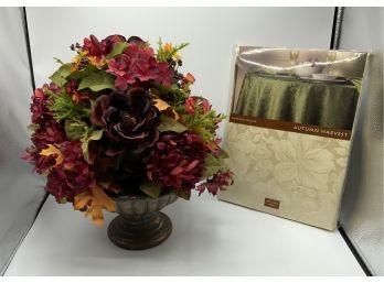 Flower Arrangement & New Table Cover