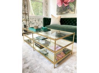 West Elm Brushed Gold Coffee Table