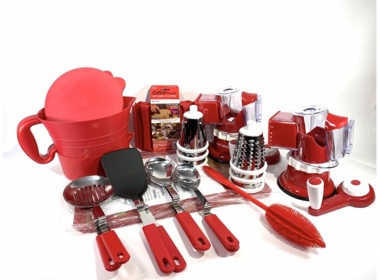 Red Kitchen Gadgets, Gear And Utensils Large Mixed Group