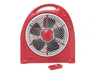 HOLMES - 'Blizzard' Red Oscillating Grill Power Fan With Remote - Model-HAPF629