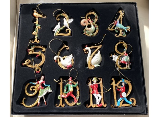 Beautiful Set Of Christmas Ornaments:  12 Days Of Christmas Ornament Collection