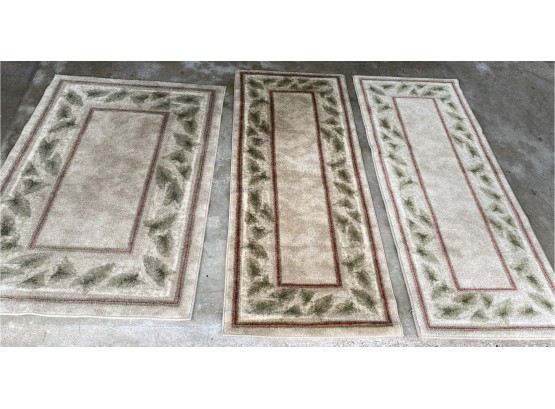 (4) Rugs With Nonskid Backing