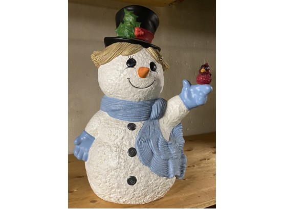 Need A Winter Or Christmas Decoration?  Beautiful Painted Ceramic Snowman