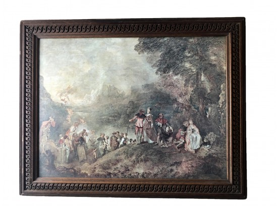1717 The Embarkment For Cythera By Jean Antoine Watteau PRINT - Framed