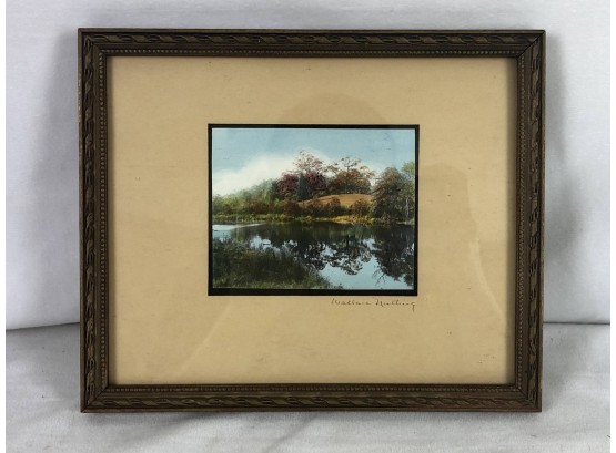 Early 1900s Wallace Nutting Untitled Lake Scene Landscape Art