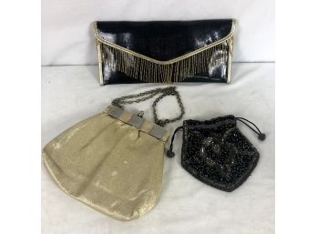 Vintage Purse, Clutch And Hand Purse Including Betsy Johnson Clutch Purse - 3 Pieces