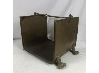 Vintage Brass Claw Footed Log Rest