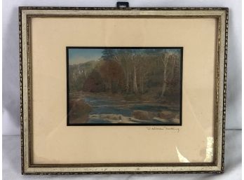 Early 1900s Wallace Nutting Untitled River Scene Landscape Art