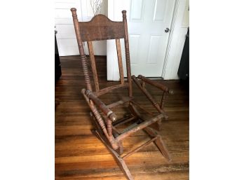 Antique Oak Rocking Chair Frame