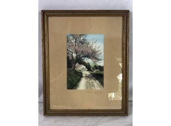 Early 1900s Wallace Nutting Untitled Country Road Scene Landscape Art
