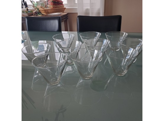 Set Of Ten Cocktail / Juice Glasses