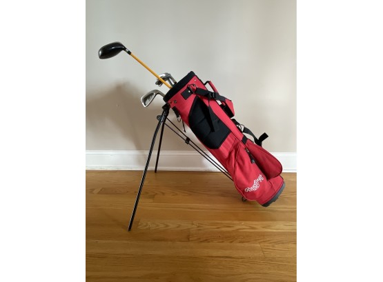 Set Of Children's Golf Clubs And Bag