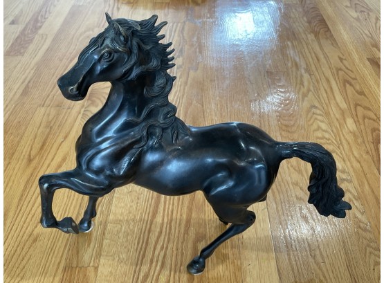 Large Cast Bronze Mustang Horse Art Installation