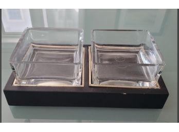 Two Sided Glass Bowls - Candle Or Snack Holder