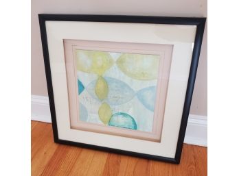 Deep Framed Watercolor Painting On Wood