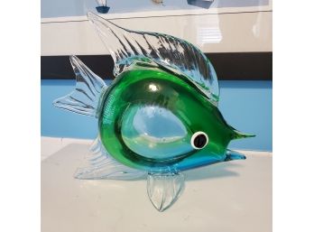 Large & Lovely Hand Blown Glass Tropical Fish!