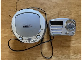 Digital CD - Compact Disc Player And A Timex Portable Radio