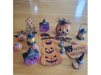 Lot Of 15 Halloween Decorations & 1 Turkey