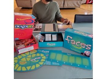 Two Fun Family Games - Faces (New In Box) & Imaginiff