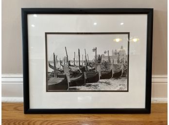 Professionally Framed Black & White Print Of Venice - Venezia, Italy By Cyndy Shick