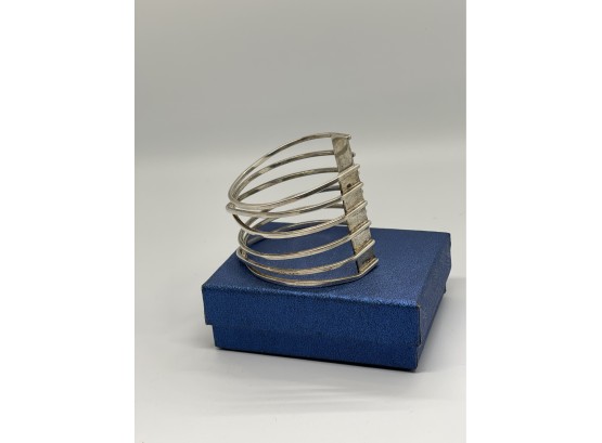Vintage Modernist Sterling Cuff Bracelet