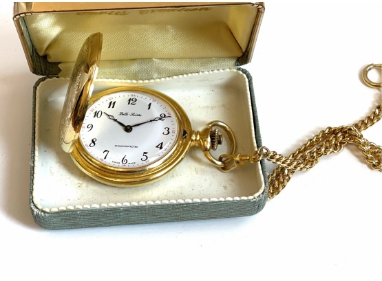 Gold Colored Belle Swiss Pocket Watch