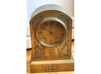 Heavy Metal Clock With Art Deco Style