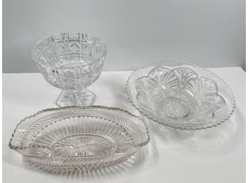Lot Of Vintage Glass Serving Dishes