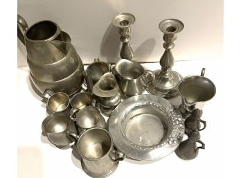 Mixed Lot Of Pewter Items