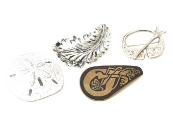 Set Of 4 Vintage Brooches