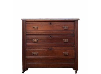 Art Deco Marble Top 4 Drawer Chest