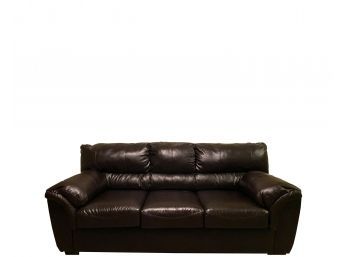 Chocolate Brown Leatherette Sleeper Sofa Like New