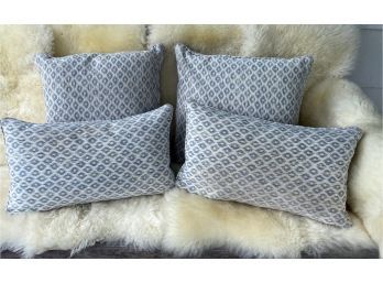 Set Of 4 Custom Pillows With Down Inserts
