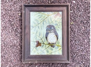 Original Framed Owl Themed Artwork