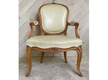 A Vintage Leather Upholstered Fauteuil