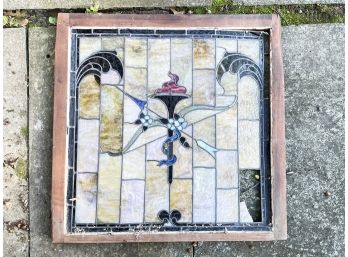 An Antique Stained Glass Window Panel (AS IS)