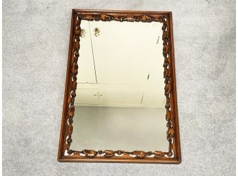 A Vintage Carved Wood Framed Mirror