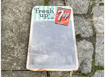 A Vintage Metal 7-Up Chalkboard