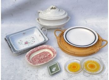 Tabletop - Plates, Platters, And More (Pyrex Sunflower Lids!)