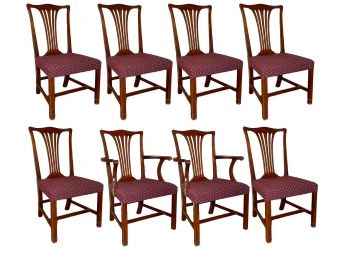 A Set Of 8 Mahogany Dining Chairs By Wood & Hogan