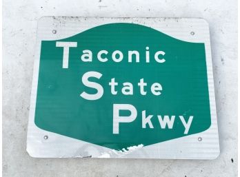 A Large Aluminum 'Taconic State Parkway' Sign