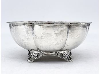 A Vintage Mexican Sterling Footed Fruit Bowl
