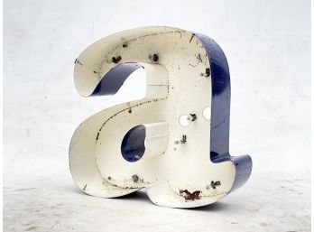 A Vintage Neon Sign Lowercase 'A'